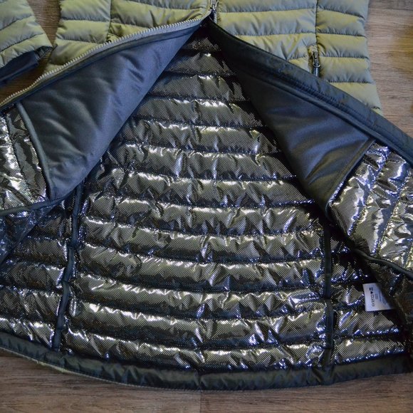 NWT Columbia Women's Sage Green Omni Heat Quilted Puffer Long Hooded Jacket Sz S - Picture 8 of 10